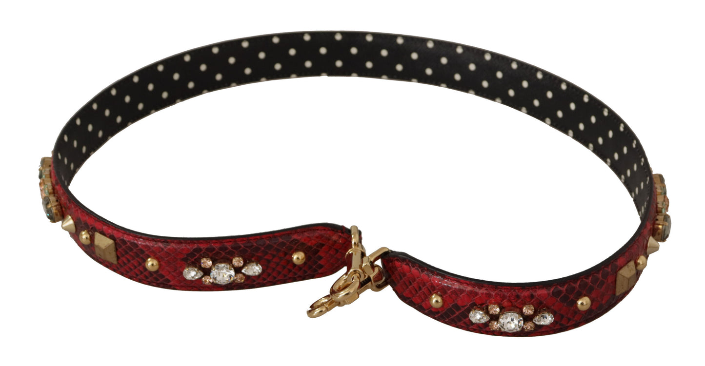 Dolce & Gabbana Red Python in pelle Python Cristalli reversibili