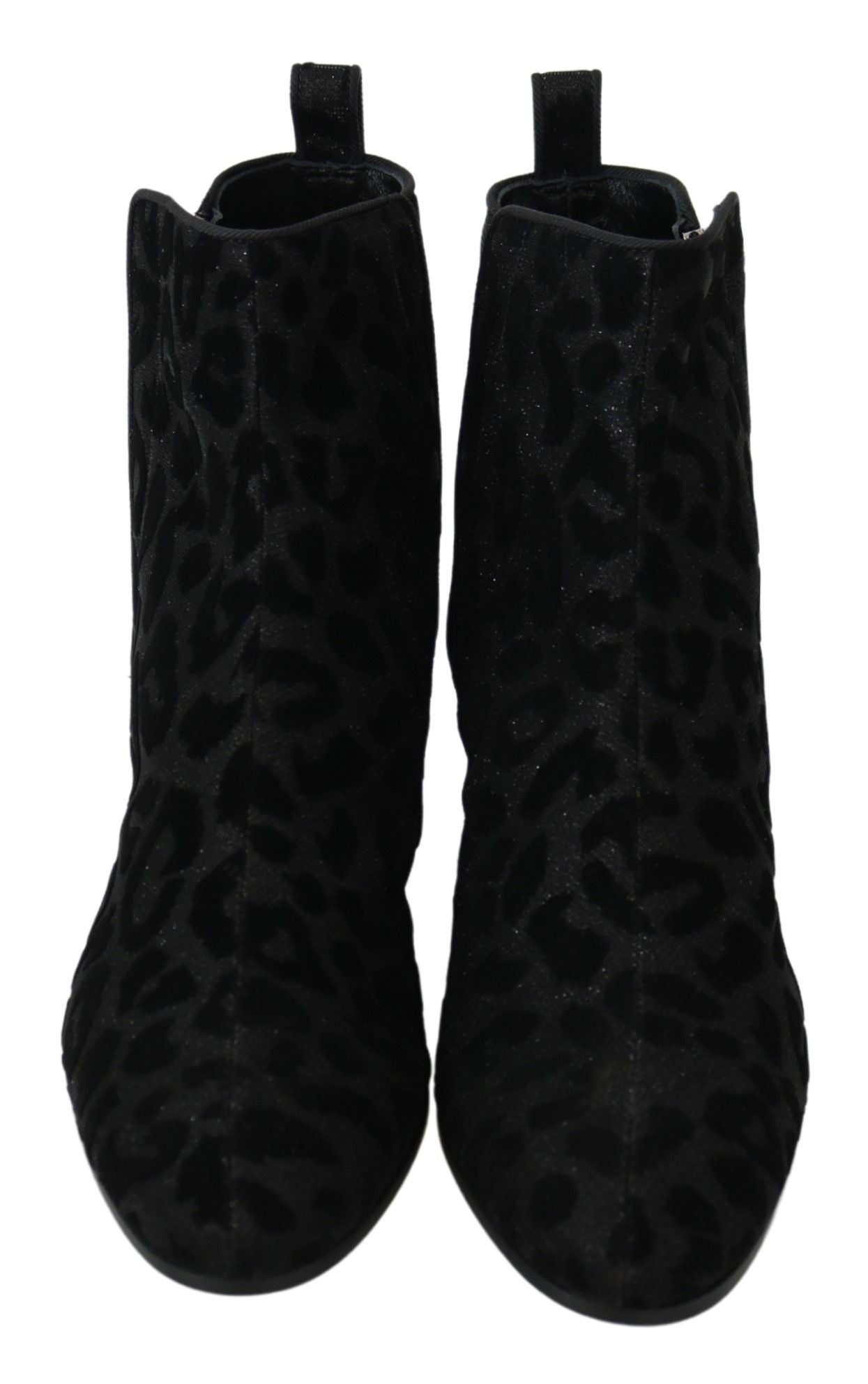 Scarpe con cerniera corta Dolce & Gabbana Black Leopard