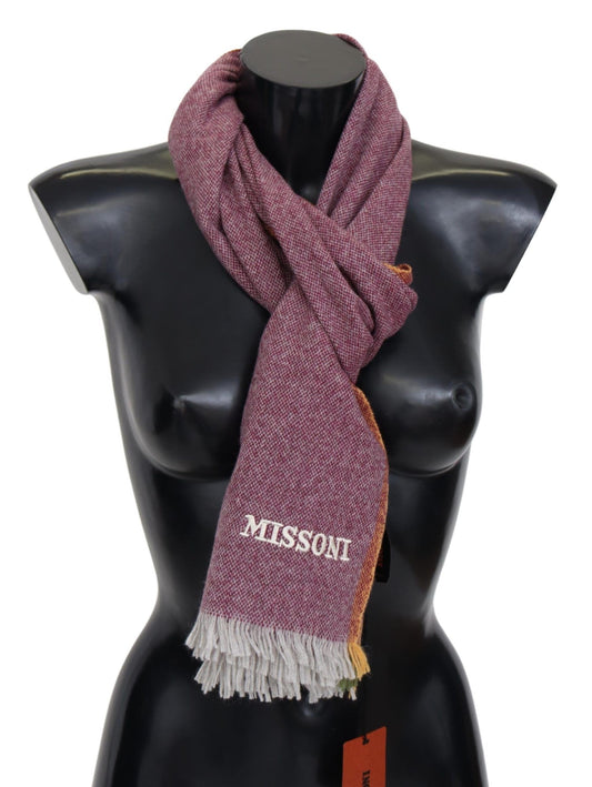 Missoni Maroon 100% Cashmere Unisex Wrap Schal