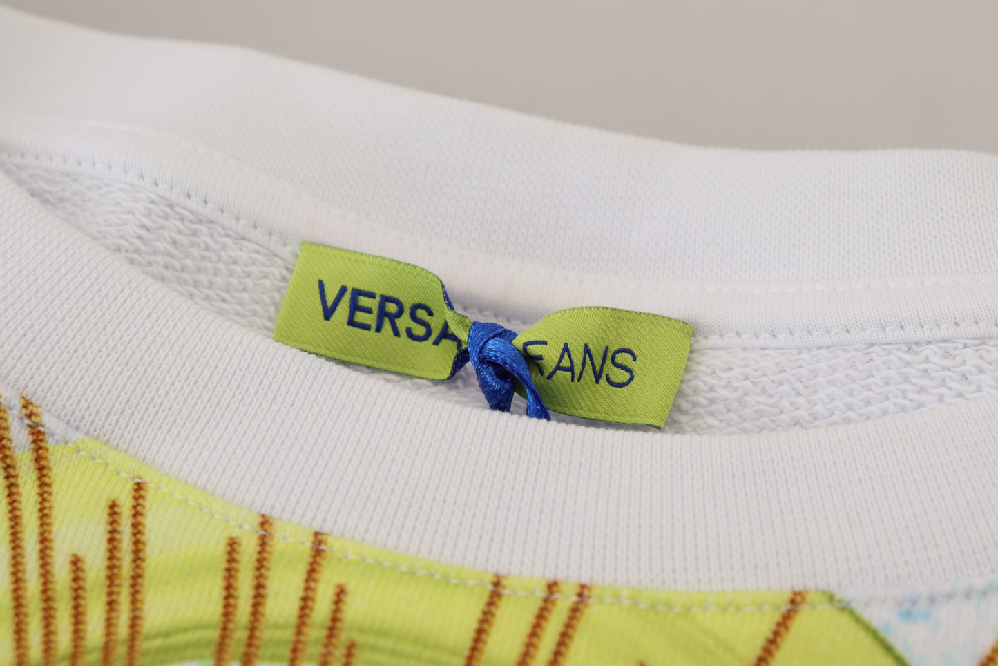 Versace Jeans White Graphic Print Langarmpullover
