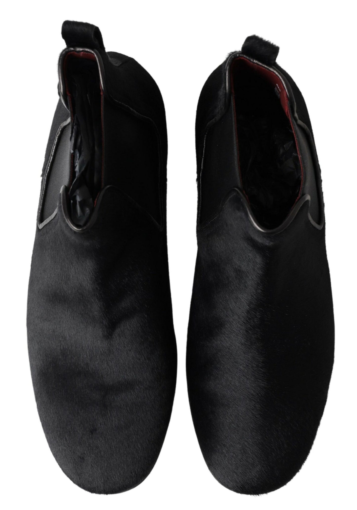 Dolce & Gabbana en cuir noir Chelsea Men Boots Boots Chaussures