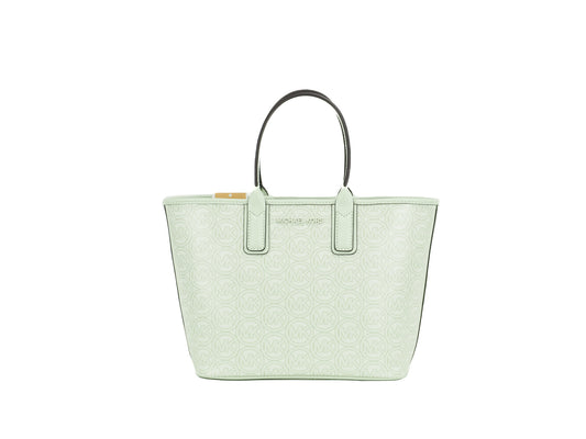Michael Kors Michael Kors Jodie Small Jacquard Logo Recyclé Polyester Tote Handbag Atom Green
