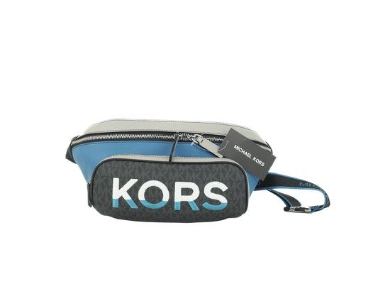 Michael Kors Cooper Big Blue Multi Leather Rightided Logo Utility Belt Borse