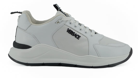 Versace White Walf Leather Sneakers