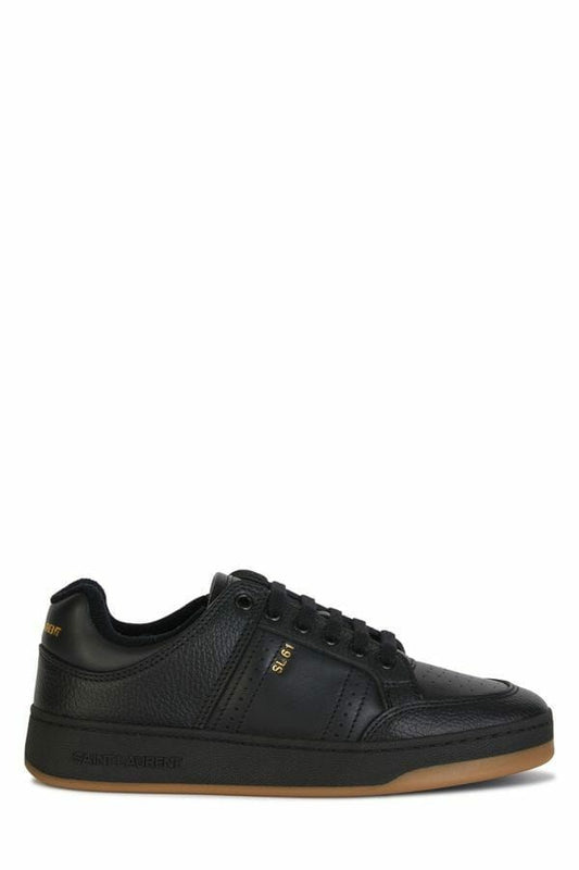 Sneaker a basso contenuto di cuoio nero di Saint Laurent