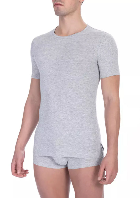 T-shirt en coton gris Bikkembergs