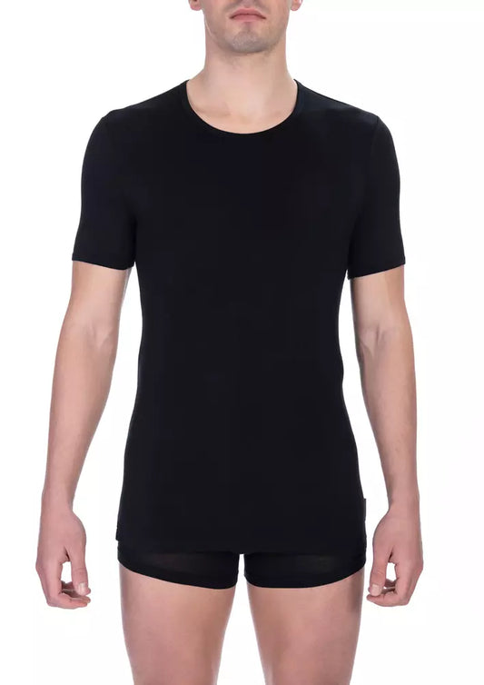 T-shirt en coton noir Bikkembergs