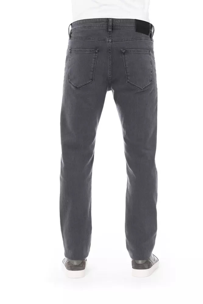 Baldinini Trend Grey Cotton Jeans & Pant