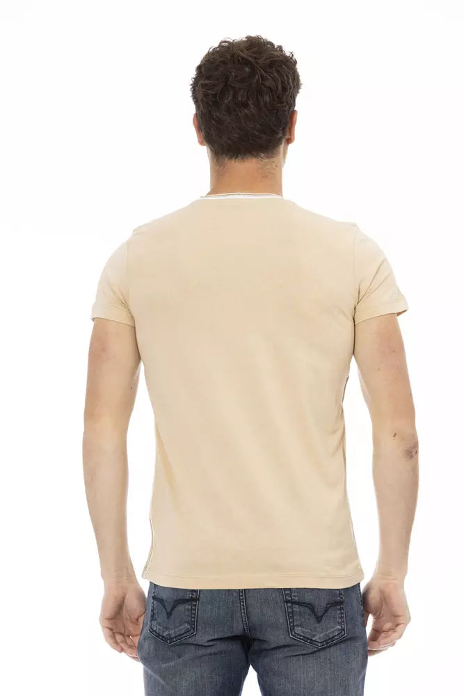 T-shirt en coton beige d'action trussardi