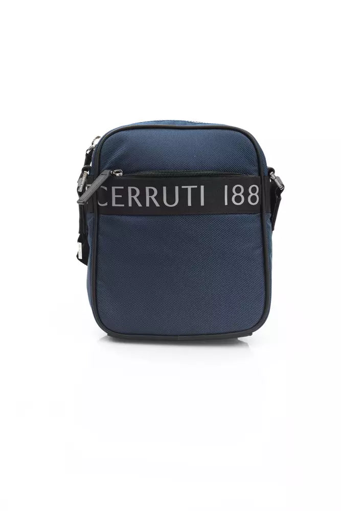 CERRUTI 1881 BLU Blue Nylon Messenger Bag