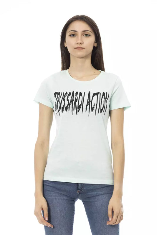 Trussardi Action Hellblau Baumwolltimen & T-Shirt