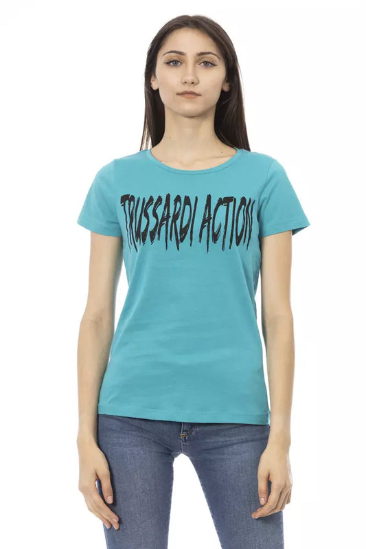 Trussardi Action Tops en coton bleu clair et t-shirt