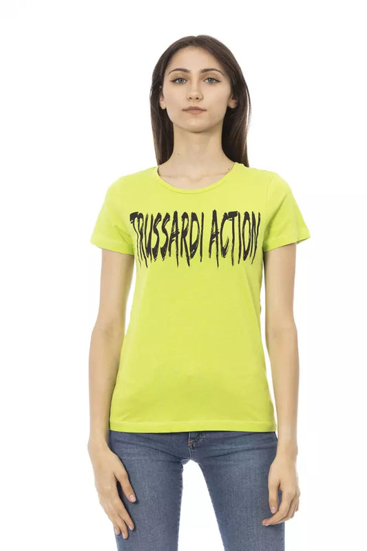 Trussardi Action Tops en coton vert et t-shirt