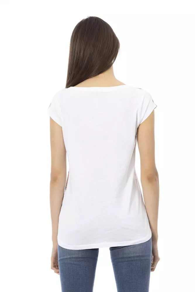 Trussardi Action Tops en coton blanc et t-shirt