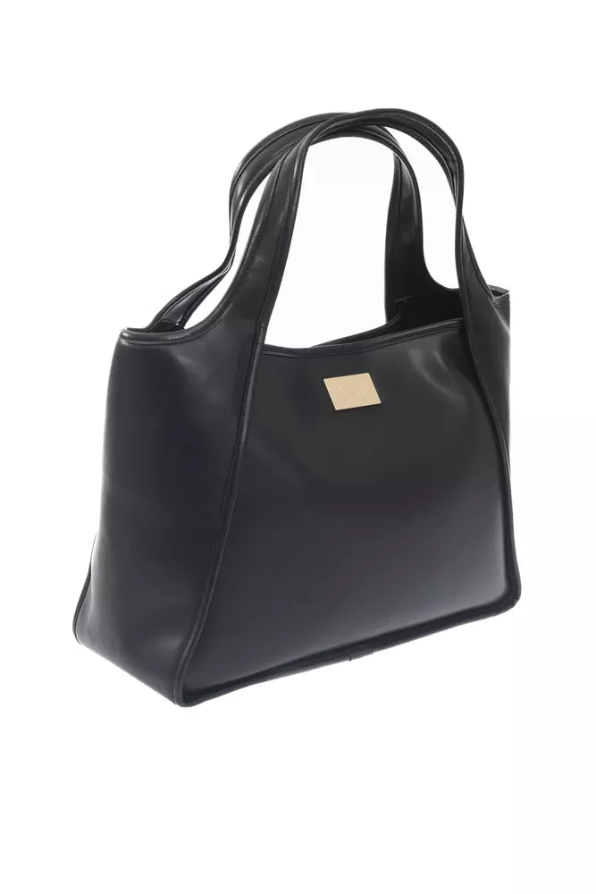 Baldinini Trend Elegant Black Magnetic Closure Handbag