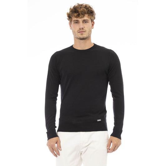 Baldinini Trend Elegant Black Crew Neck Cashmere Sweater