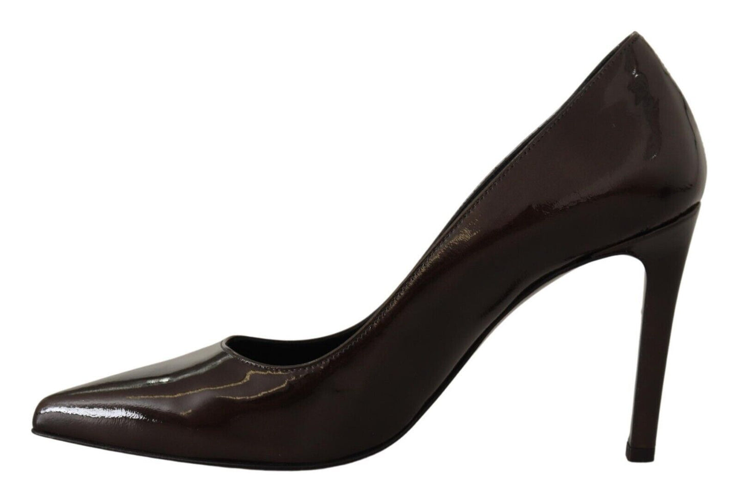 Sofia Brown Patentleder Stiletto Heels pumpt Schuhe