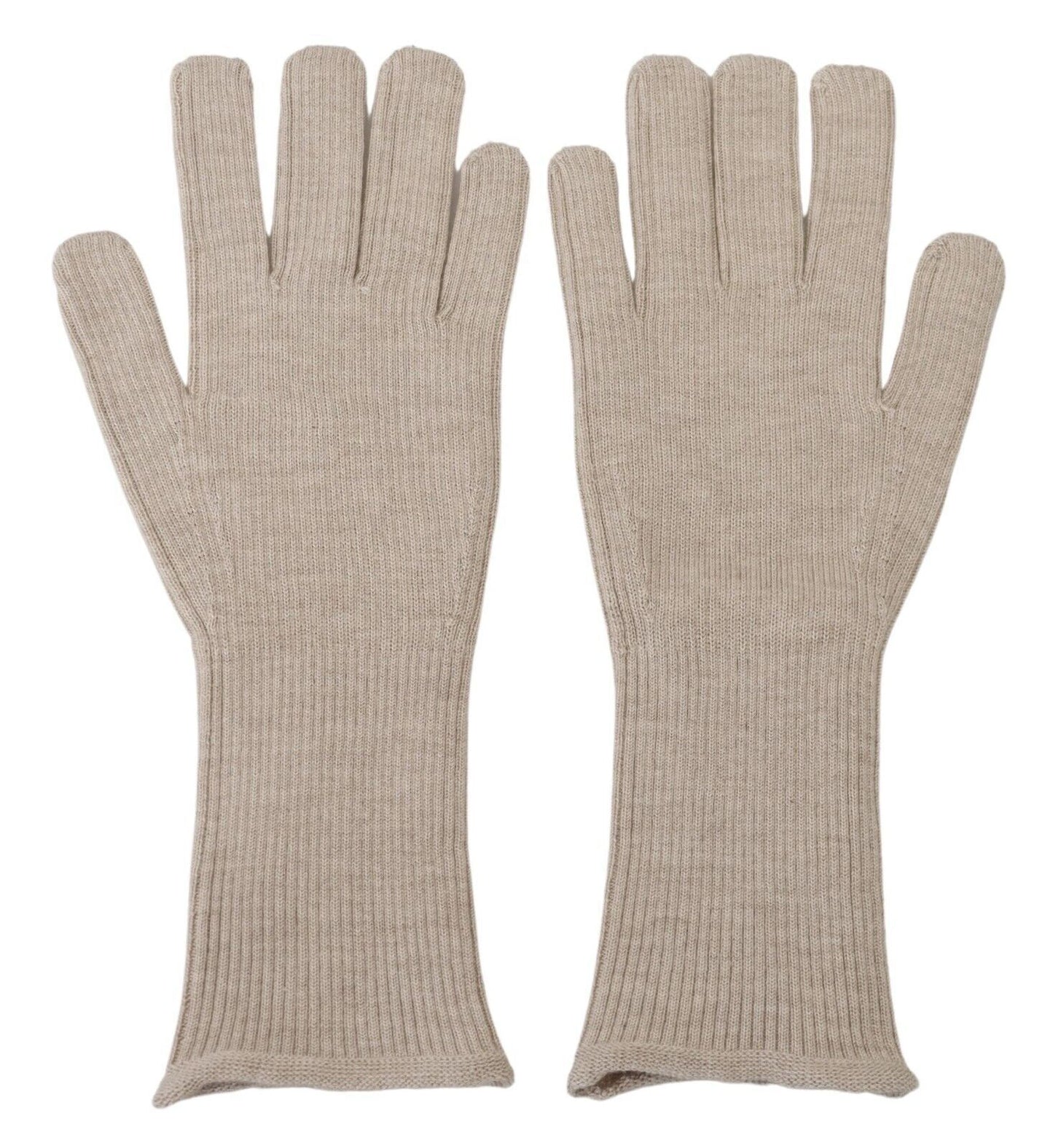 Dolce & Gabbana Ivory Cashmere Seidenhände Mitten Herren Handschuhe