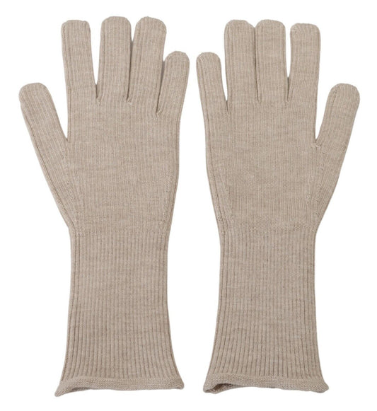 Dolce & Gabbana Ivory Cashmere Hands Hands Mitten Mens Gants