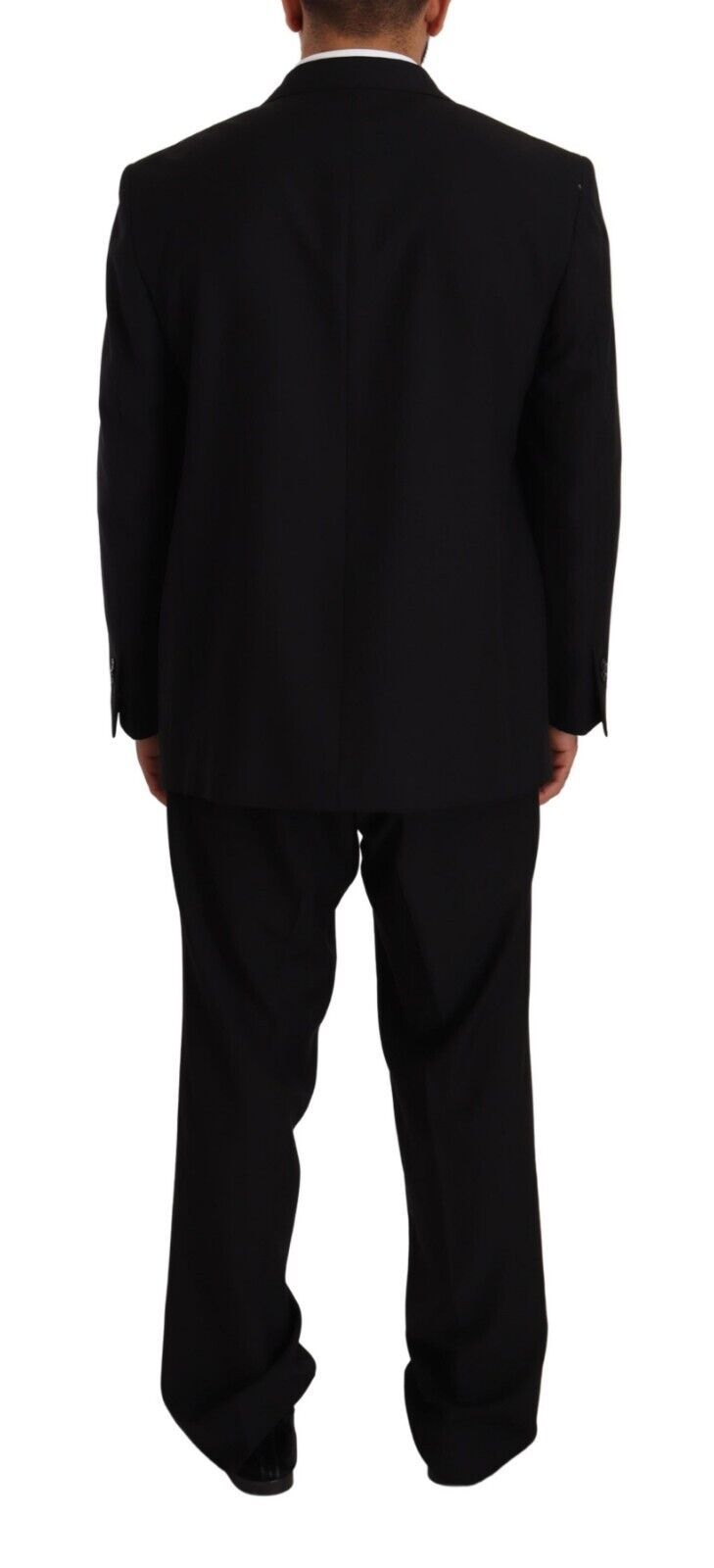 Domenico Tagliente Black Polyester Single Breasted Formaler Anzug