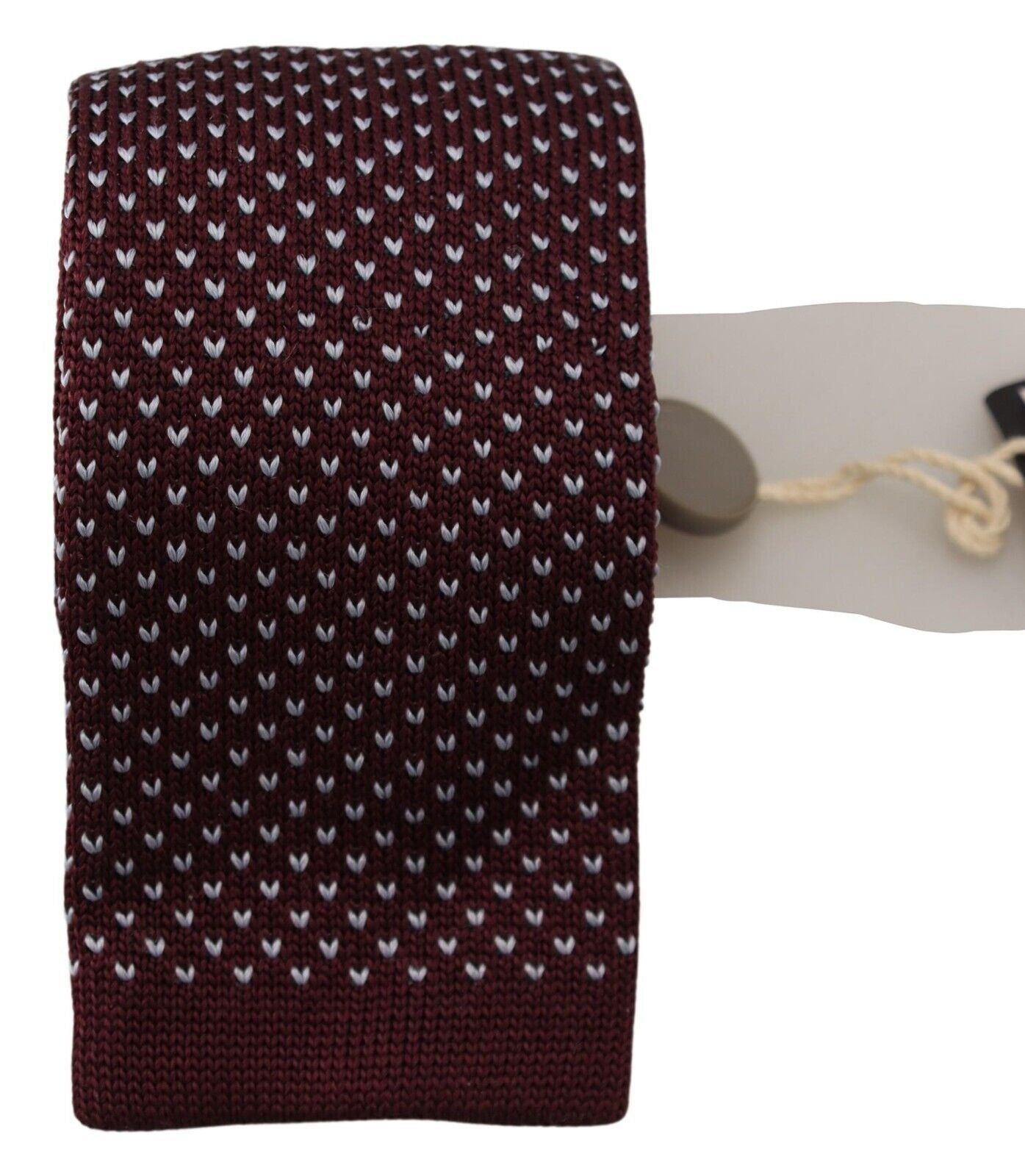 Lanvin Bordeaux Cravatta classica trapuntata da uomo regolabile in seta
