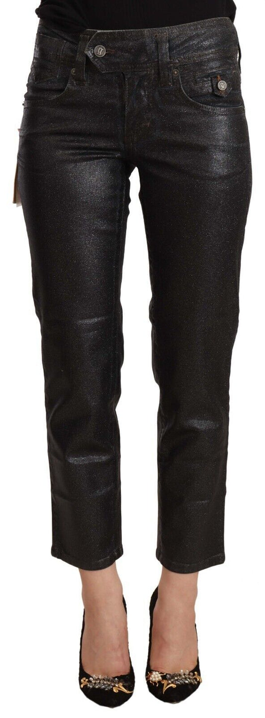 John Galliano noir pantalon pantalon coton de la taille