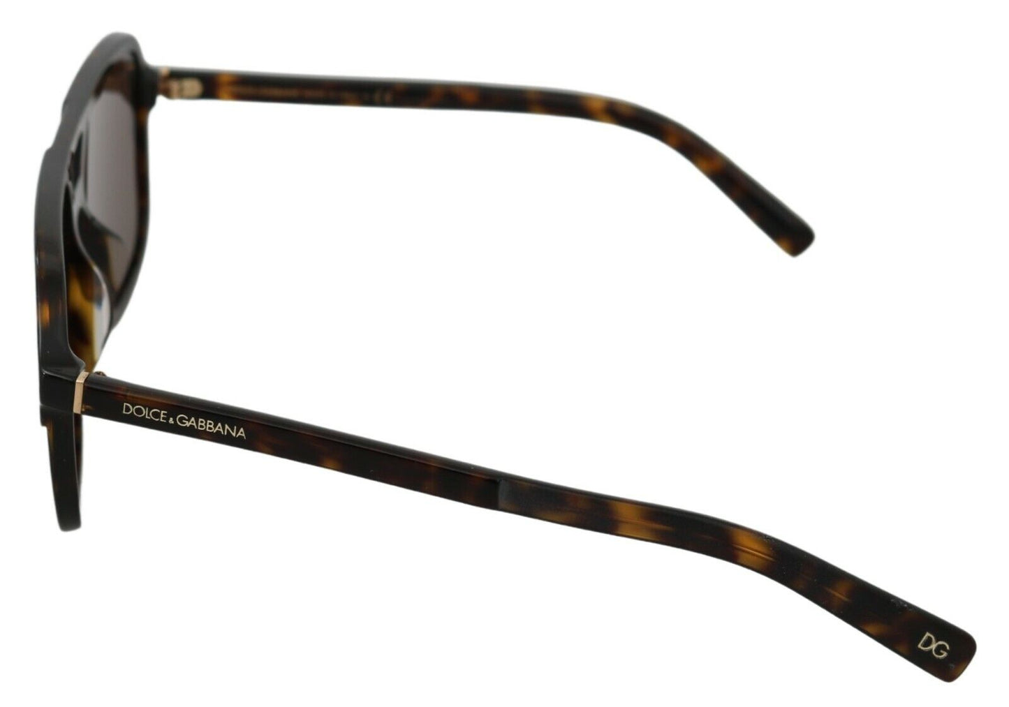 Dolce & Gabbana Brown Leopard Muster Aviator Pilotmenschen Sonnenbrille