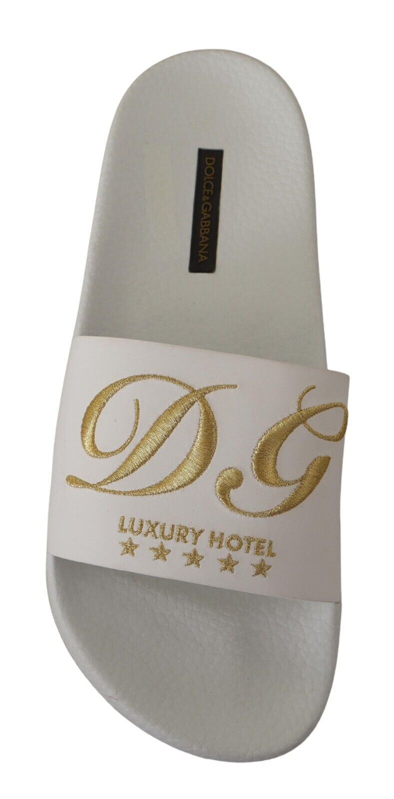 Dolce & Gabbana White White Leafull Slaces Hotel Sandals Scarpe