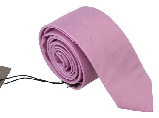Daniele Alessandrini Pink Klassische Männer Krawatte Accessoire Seidenkrawatte