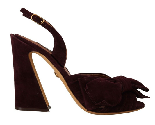 Dolce & Gabbana Purple Donde en daim Sandale Sandals Chaussures