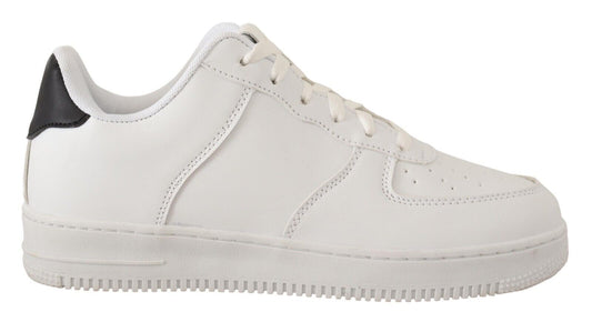 Signes en cuir blanc perforé Lacet Up Sneakers Casual Hommes Chaussures