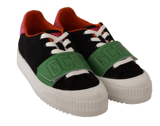 GCDS Multicolor Wildleder Low Top Schnüre -up Frauen Sneakers Schuhe