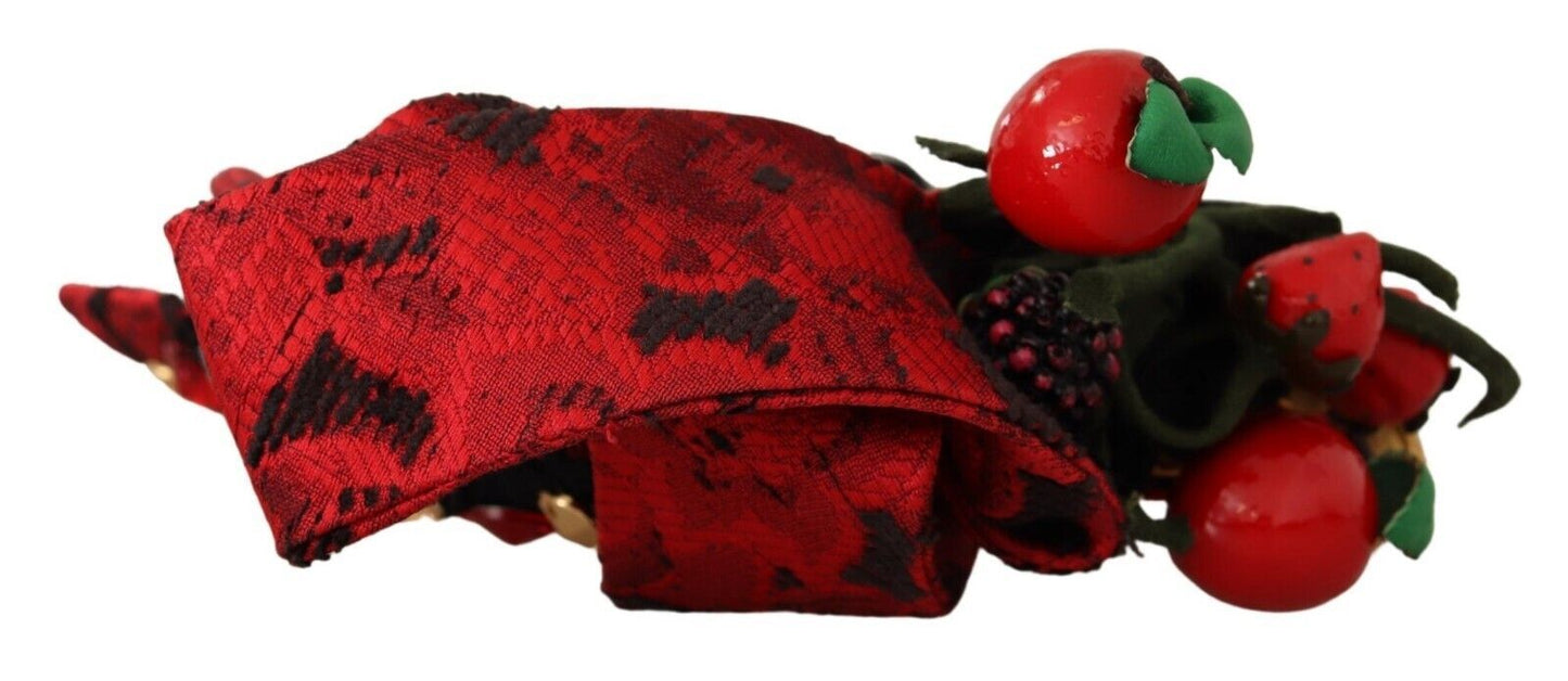 Dolce & Gabbana Red Tiara Berry Frucht Kristall Bug Haar Diadem Stirnband