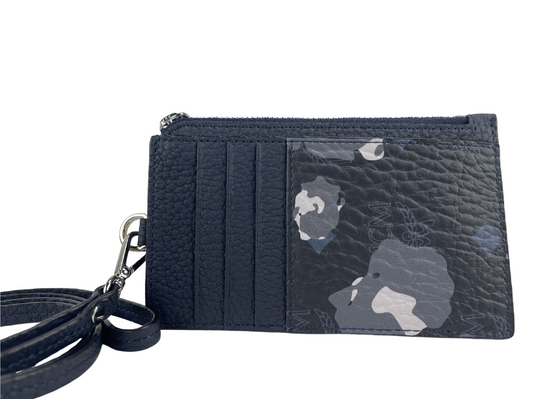 McM Portuna Visitos Black Floral Cami Leather Case Collace Wallet