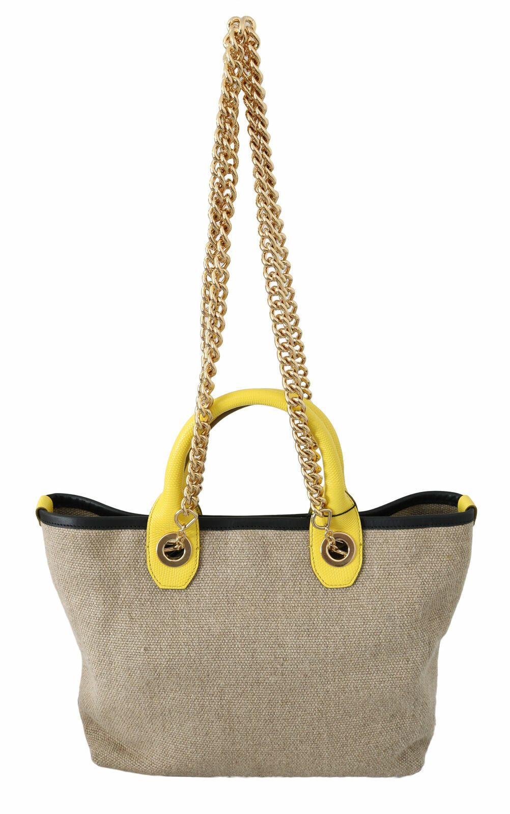 Dolce & Gabbana Beige Goldketten -Gurt -Schulter -Sling -Tasche Tasche