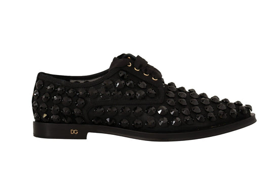 Dolce & Gabbana Black Lace Up Hares Formes Formes Formes Chaussures