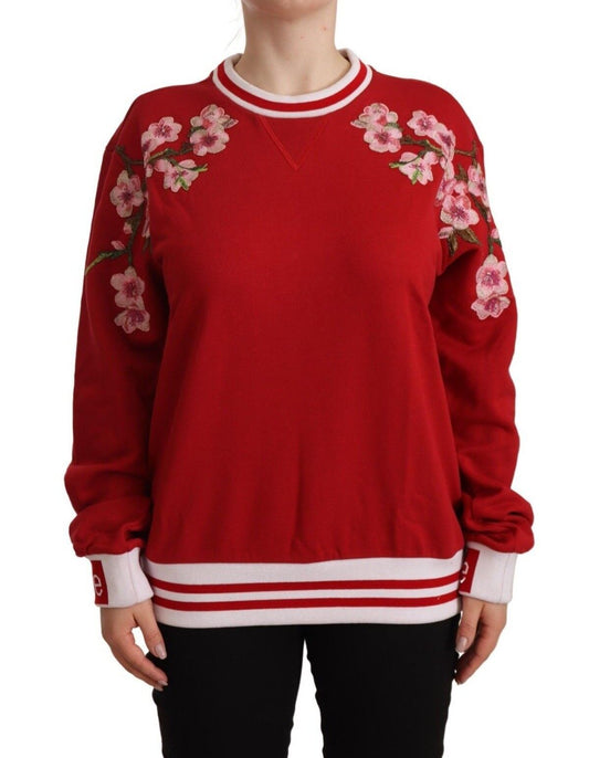 Dolce & Gabbana Red Cotton Crewneck #dglove Pullover Pullover
