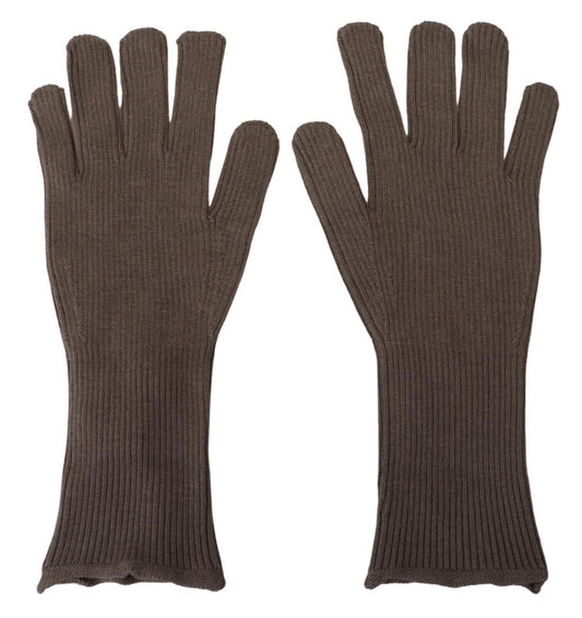 Dolce & Gabbana Grey Cashmere Hands Kitten Mens Gloves