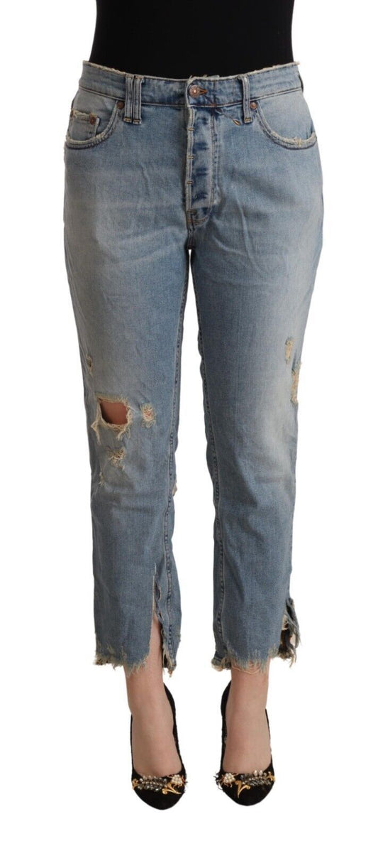 Ciclo jeans in denim corto a livello medio in difficoltà