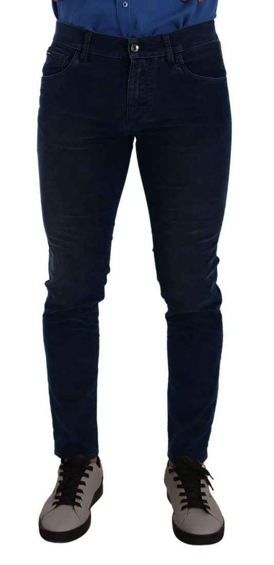 Jeans de pantalon denim skinny de Dolce & Gabbana Blue Slim Fit