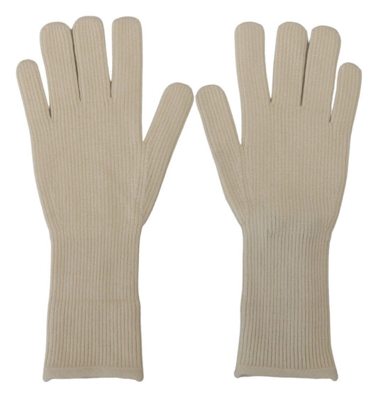 Dolce & Gabbana White Cashmere Hands Kitten Mens Gloves