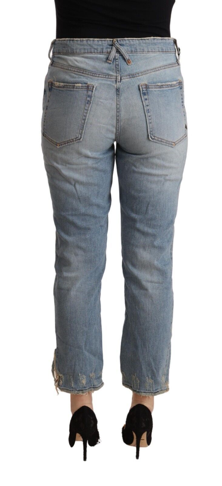 Ciclo jeans in denim corto a livello medio in difficoltà