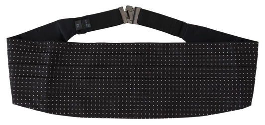 Dolce & Gabbana Black Polka Dot large taille Belt Belt Cummerband