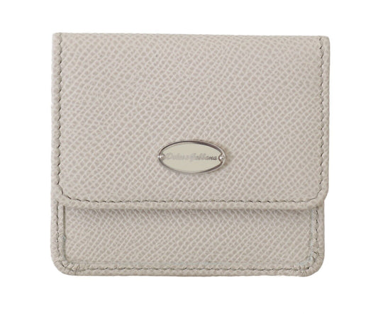 Dolce & Gabbana White Dauphine Polpetto Pocket Portom del portafoglio tascabile Custodia