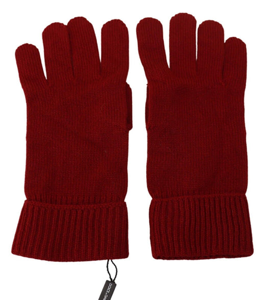 Dolce & Gabbana Red 100% Cachemire Hands Kit Mitten Mens Gants