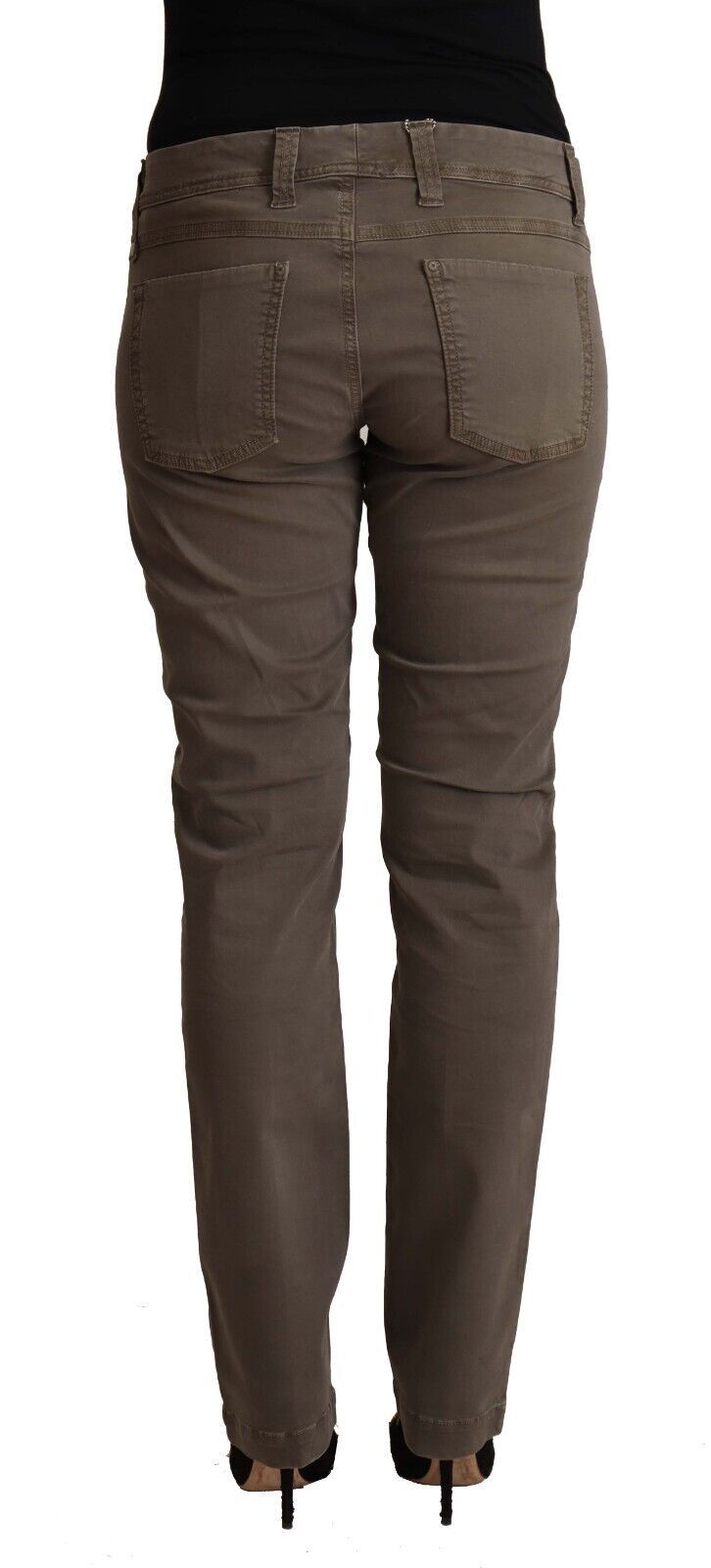 Zyklus braune Baumwolle niedrige Taille Skinny Casual Jeans