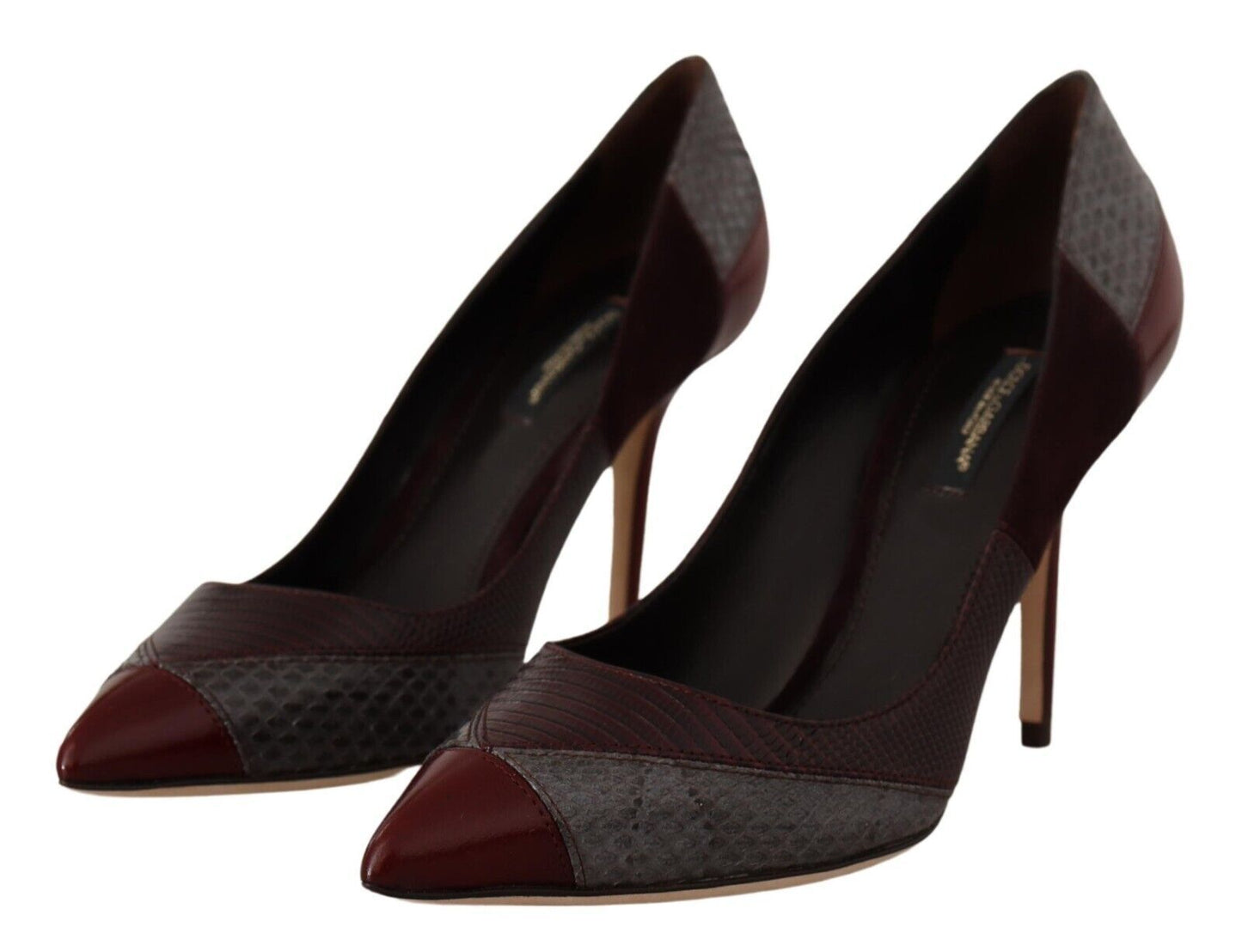 Dolce & Gabbana multicolore exotique talons en cuir pompes chaussures