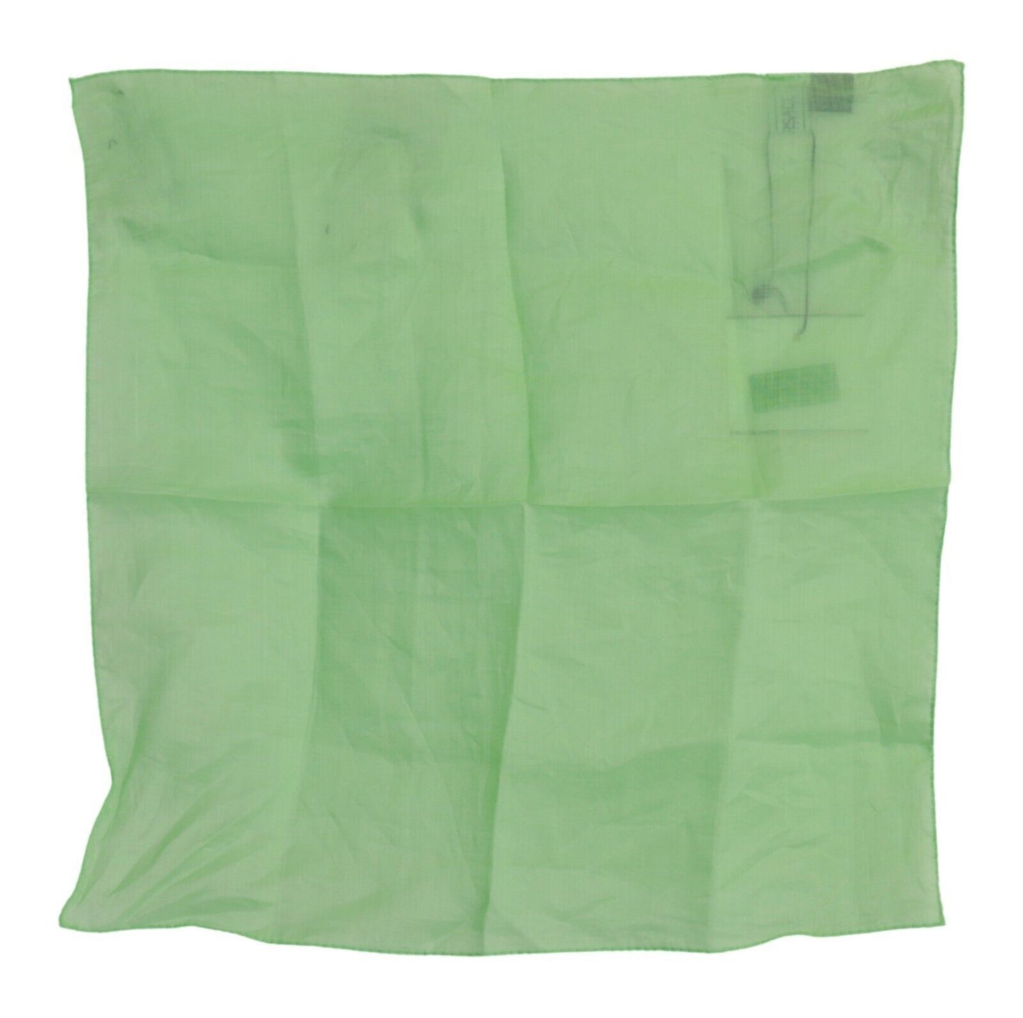 Versace Apple Green Linen carré Foulard Head Wrap écharpe
