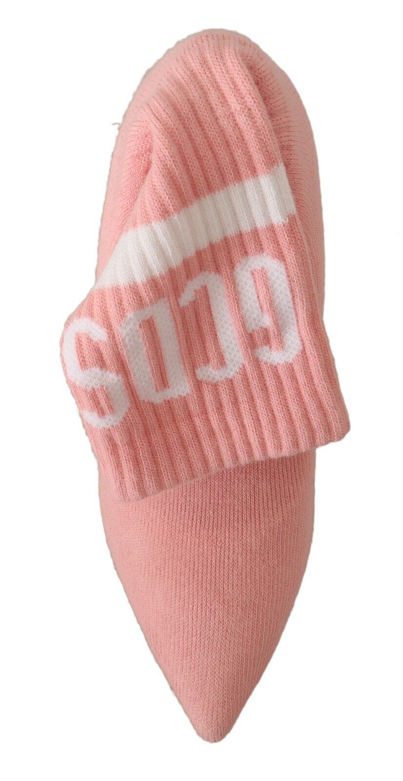 GCDS Pink Suede Logo Socks Block Cadle Stivali Scarpe