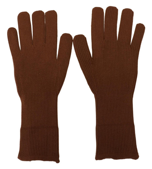 Dolce & Gabbana Brown Cashmere Hands Kitten Mens Gloves